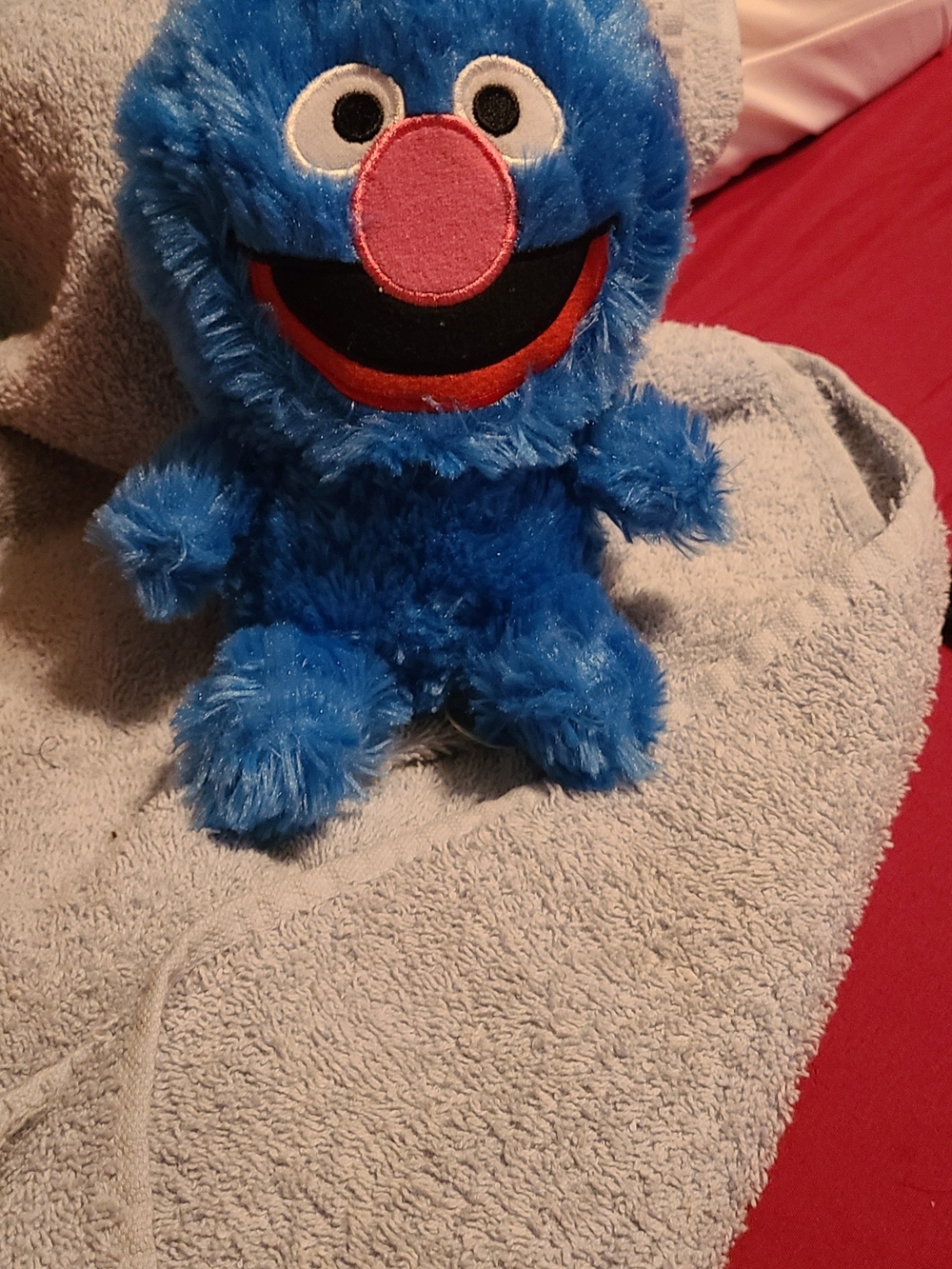 Sesame Street Big Head Dwarf GROVER 10" Plush 50 Years & Counting Toy Factory